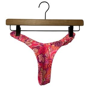 Kulani Kinis Pink and Purple Patterned Bikini Bottom